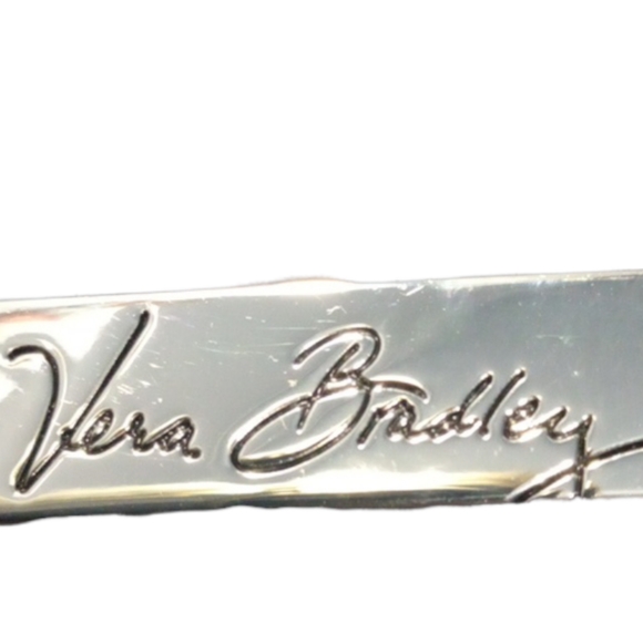 VERA BRADLEY Navy Blue Magnetic Folding Quilted Clutch - Picture 4 of 7